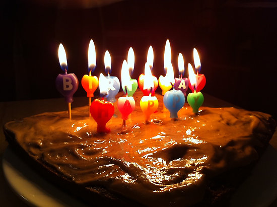 Happy Birthday Cake With Candles free Wallpaper