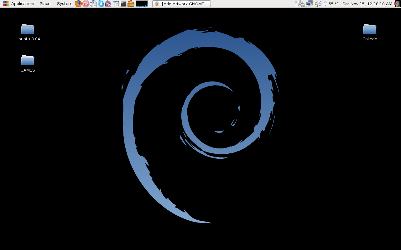 Preview debian logo transparent wallpaper.